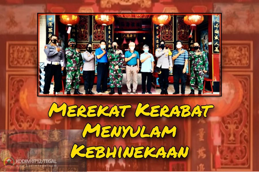 Merajut Kebhinekaan Dandim Tegal Sambangi Kelenteng Tek Hay Kyong