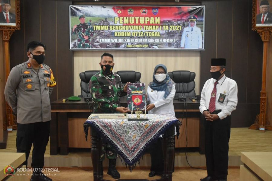 TMMD Sengkuyung Tahap I TA. 2021 Kodim Tegal Resmi Ditutup