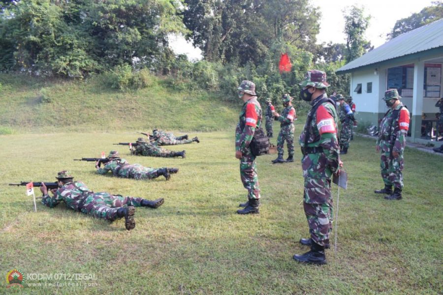 Asah Kemampuan Ditengah Pandemik, Kodim 0712/Tegal Gelar Latihan menembak