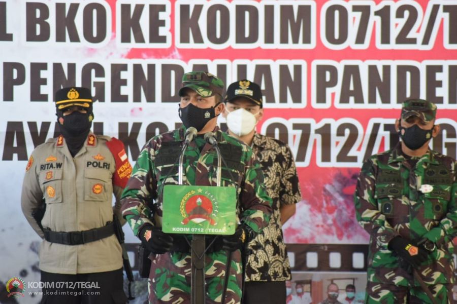 Dandim 0712/Tegal Terjunkan 355 Personil untuk Pengendalian Covid-19 di Tegal