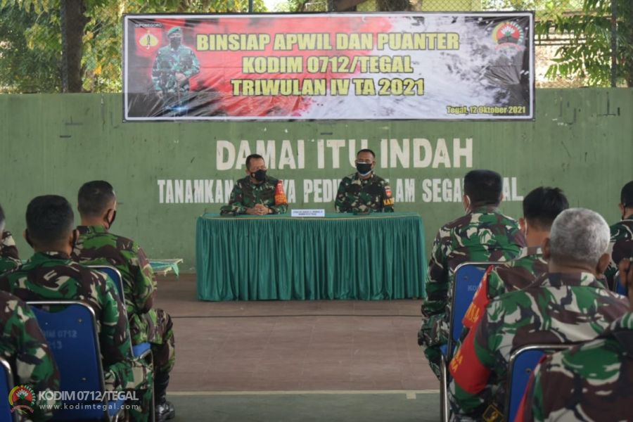 Binsiap Apwil dan Puanter Salah Satu Upaya Kodim Tegal Meningkatkan Kualitas Personelnya