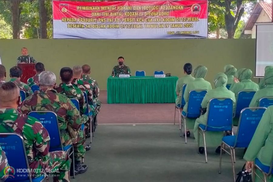KBT Kodim 0712/Tegal Dapat Pencerahan Bintalroh dan Bintalidjuang Dari Bintal Kodam IV Diponegoro