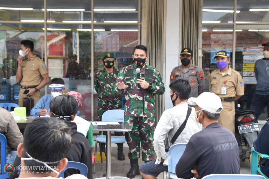Dandim 0712 Tegal Gencarkan Gerakan Kabupaten Tegal Lawan Covid 19