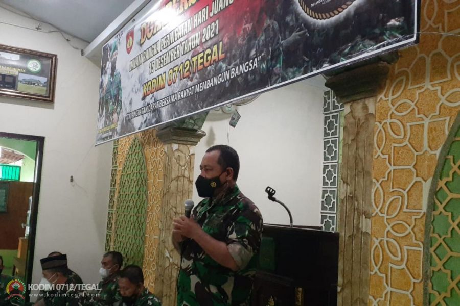 Hari Juang TNI AD Tahun 2021, Prajurit Kodim 0712/Tegal Laksanakan Doa Bersama