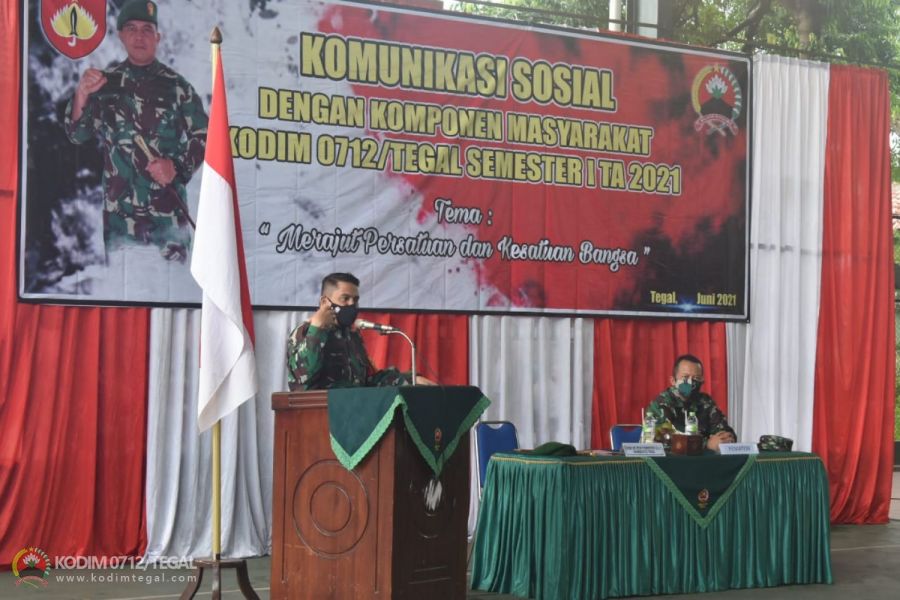 Memperkuat Persatuan dan Kesatuan, Kodim 0712/Tegal Gelar  Komunikasi Dengan Komponen Masyarakat