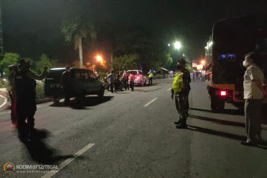 Tiga Pilar Kabupaten Tegal Optimalkan Operasi Yustisi Tertib Masker