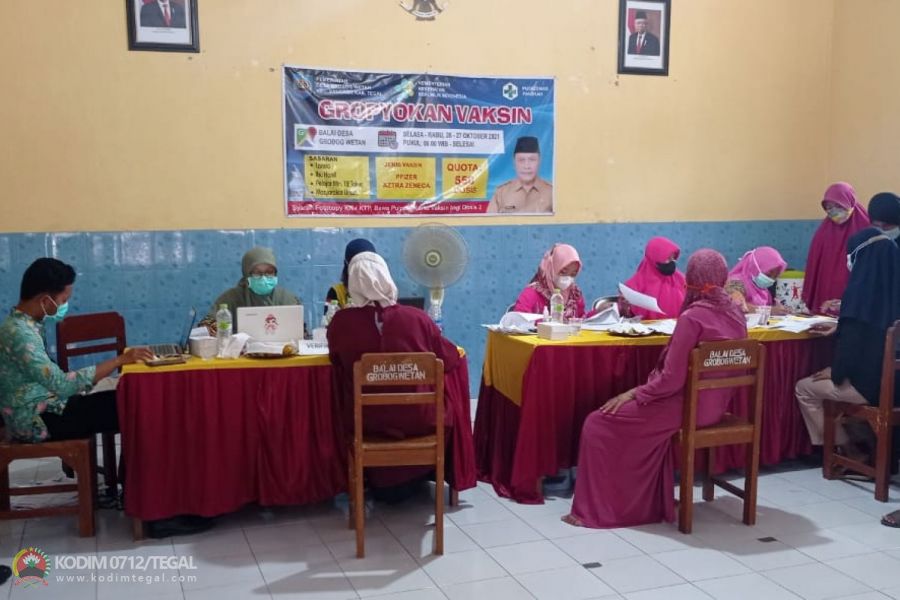 Warga Desa Grobok Wetan Kabupaten Tegal Dapat 3 Jenis Vaksin
