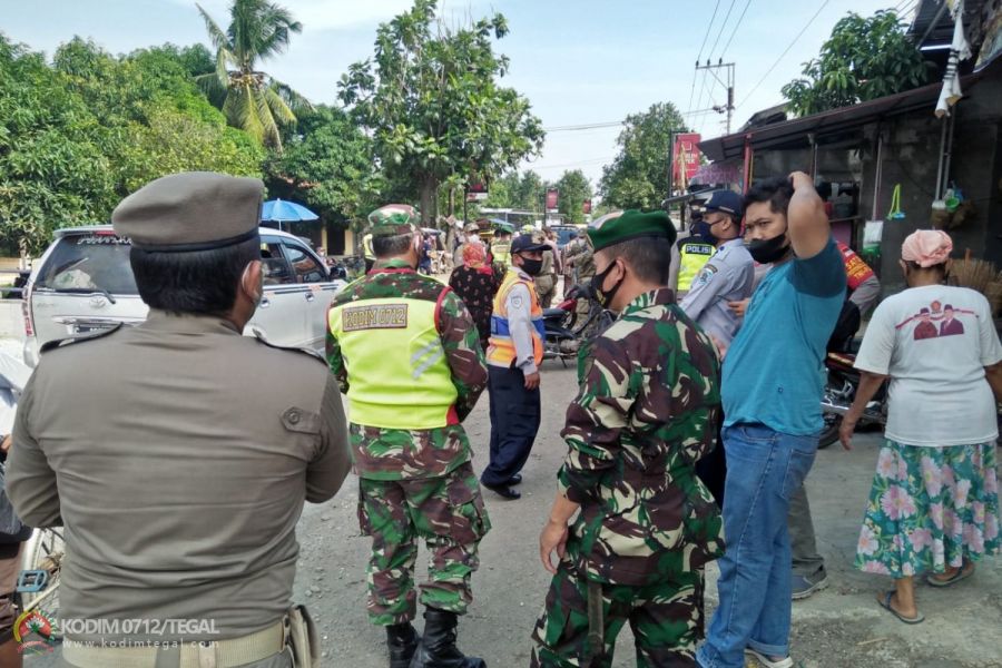 Satgas Covid-19 Kodim 0712/Tegal Terus Ingatkan Protokol Kesehatan