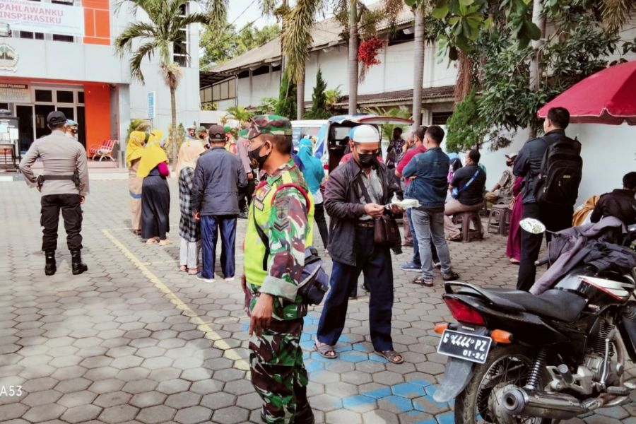 Sinergi Tiga Pilar Kodim 0712/Tegal Terus Gencarkan Operasi Yustisi Penegakan Prokes