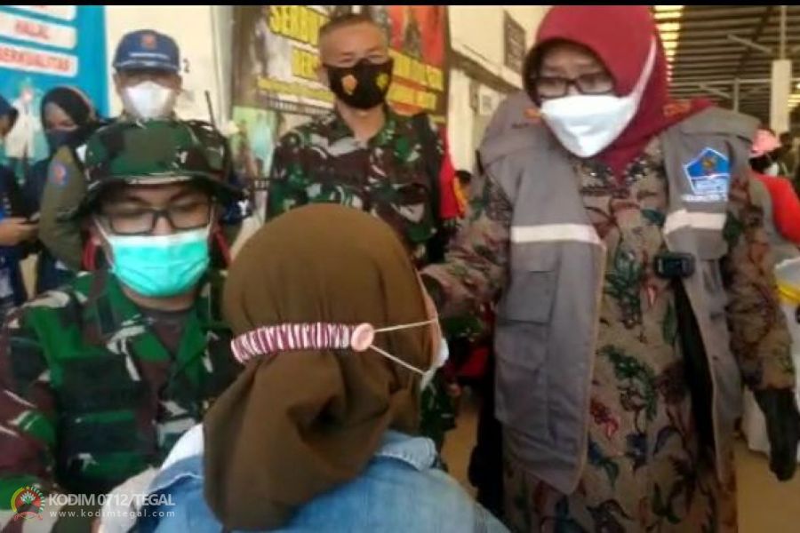 Kodim 0712/Tegal gelar Kegiatan Vaksinasi Secara Serentak