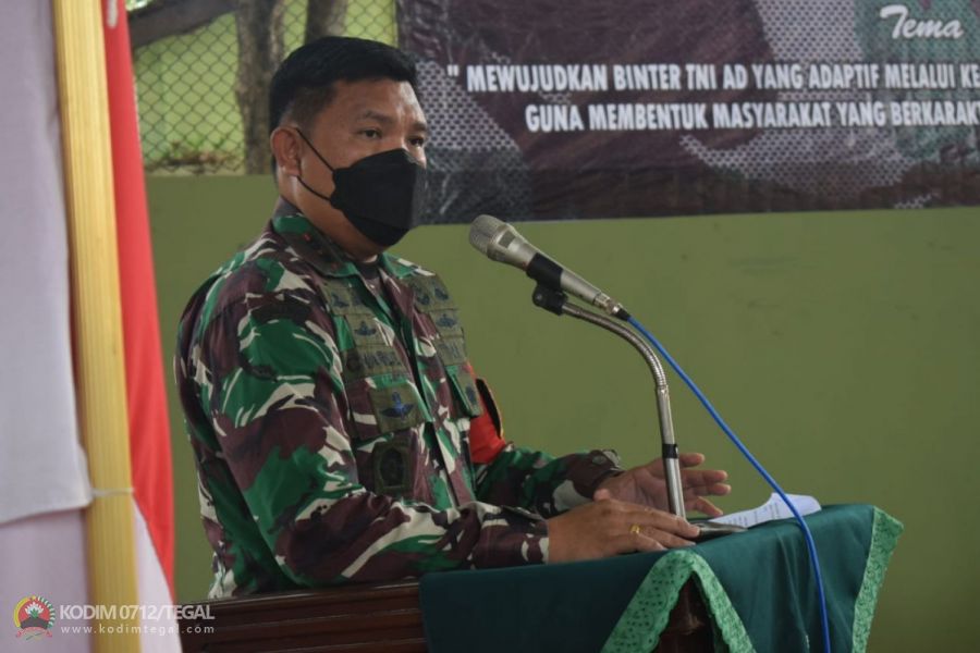 Gelar Pembinaan Wasbang Semester II TA. 2021 Dandim 0712/Tegal : Tumbuhkan Semangat Kebangsaan