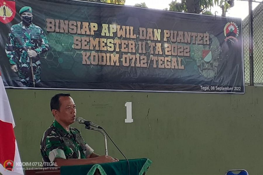 Prajurit Kodim Tegal Jalani Pembinaan BINSIAP APWIL dan PUANTER