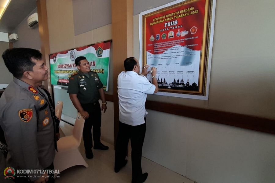 Forkopimda Kota Tegal Dukung Deklarasi FKUB Kota Tegal Wujudkan Tahun Toleransi