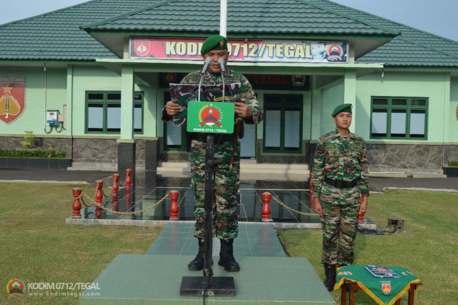 Dandim Tegal Bacakan Amanat Hari Infanteri TNI AD ke-77 tahun 2022