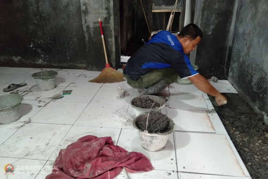 RTLH Bantuan Kasad Untuk Ibu Sutani Wilayah Kodim 0712 Tegal Masuk Tahap Finishing