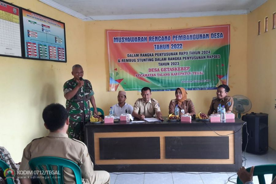 Persiapan Musrenbangdes Ta 2022,  Danramil 08 Talang Imbau Tidak Mudah Terprovokasi