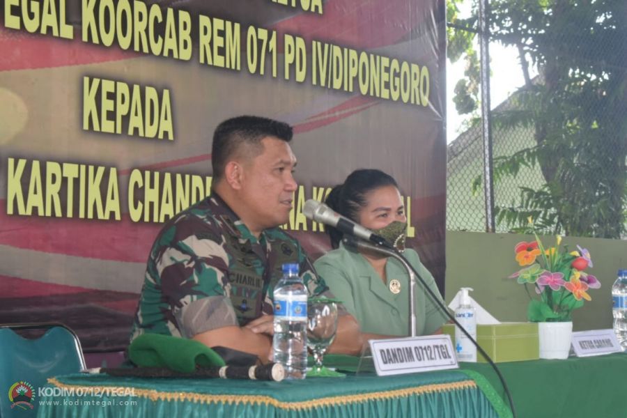 Dandim 0712/Tegal Beri Pengarahan Kepada Anggota Persit KCK Cab. XXII Dim Tegal