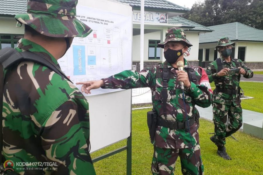 Bintara Dan Tamtama Kodim 0712/Tegal Melaksanakan Uji Terampil Jabatan