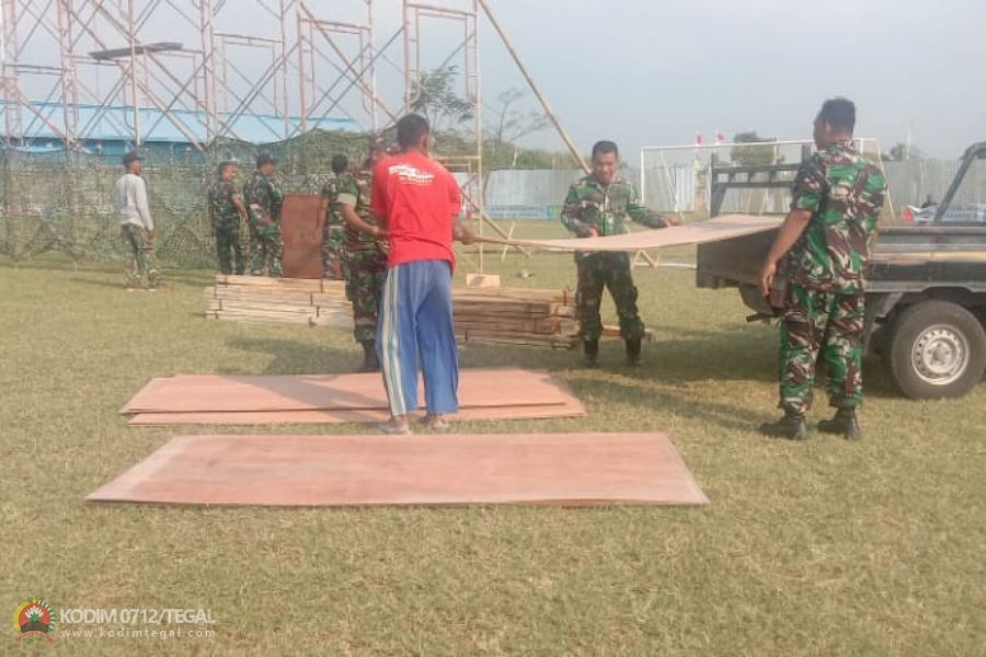Persiapan Matang, Gladi Bersih Upacara Penutupan TMMD Lancar