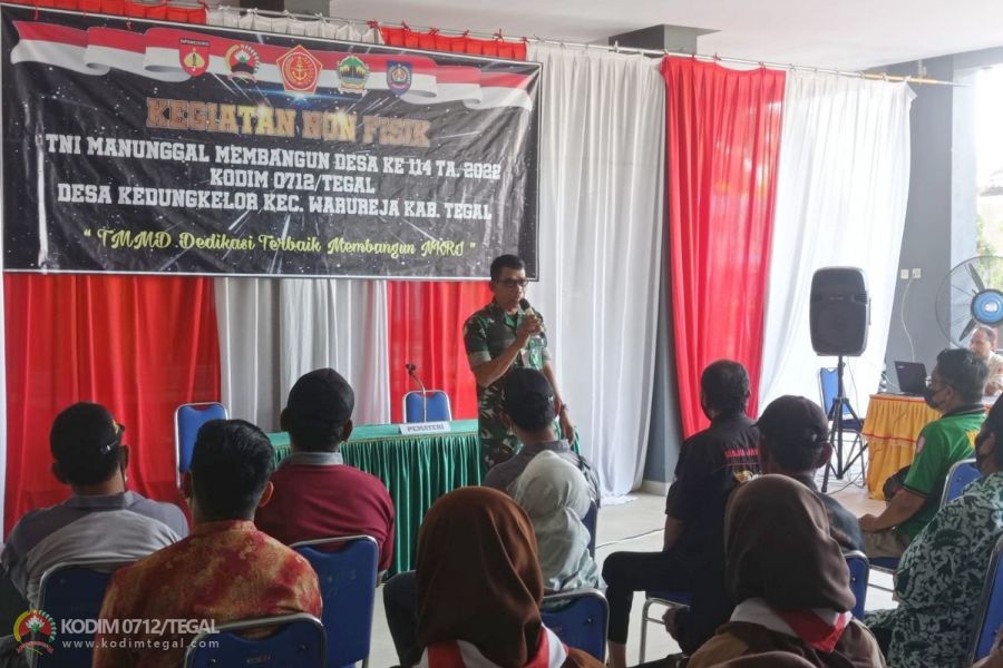 Program TMMD Ke-114 Non Fisik, Kodim 0712/Tegal Sosialisasikan Wawasan Kebangsaan