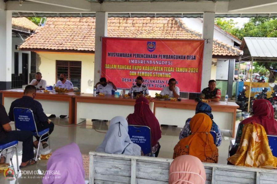 Langkah Pencegahan Stunting Sangat Perlu, Babinsa Koramil Tarub Hadiri Musrenbang Tingkat Kecamatan