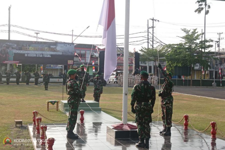 Melalui Upacara Bendera, Kodim Tegal Tingkatkan Kedisiplinan dan Loyalitas Prajurit