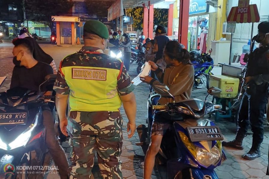 Ruko Slawi Kabupaten Tegal Jadi Sasaran Patroli Yustisi