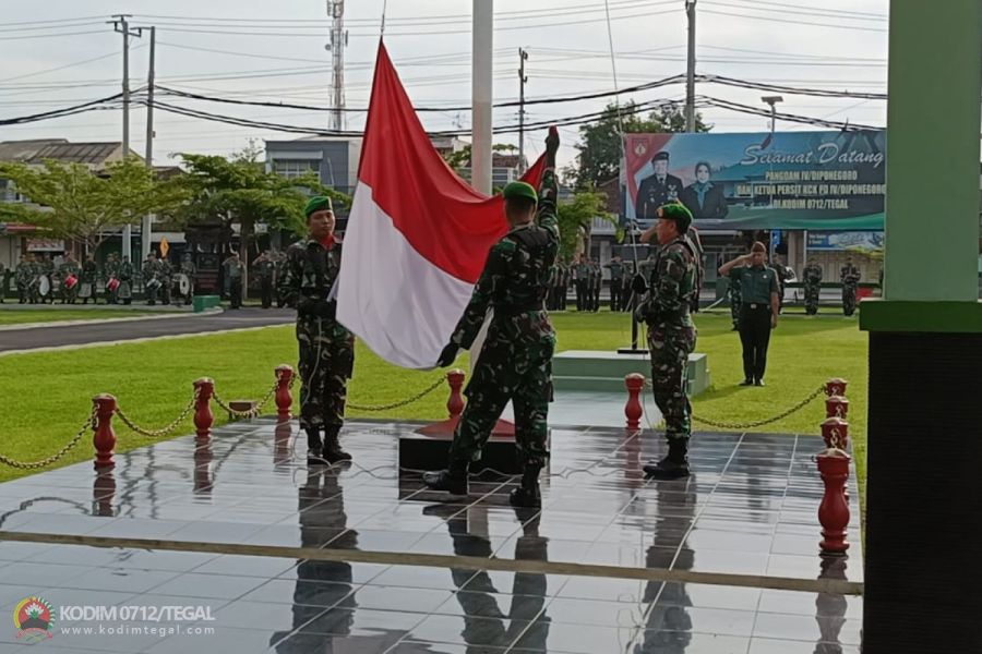 Pupuk Jiwa Nasionalisme, Kodim 0712 Tegal Gelar Upacara Bendera