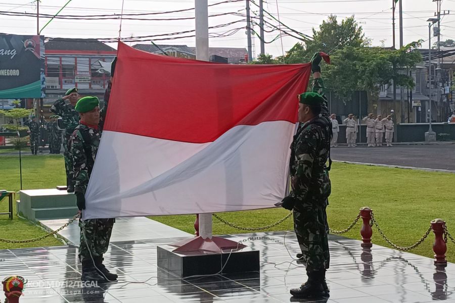 Tumbuhkan Semangat Prajurit, Kodim 0712 Tegal Gelar Upacara 17-an
