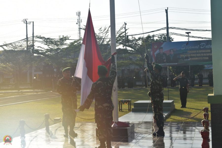 Kasdim 0712 Tegal Sampaikan Penekanan Panglima TNI Pada Upacara Bendera 17 an