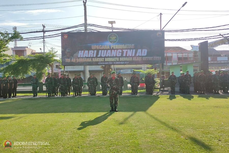 Kodim 0712 Tegal Gelar Upacara Peringatan Hari Juang TNI AD Tahun 2023