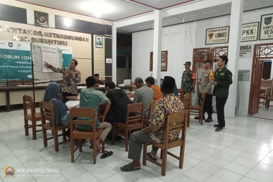 Babinsa Tegal Hadiri Forum Konsultasi Publik Regsosek Tahun 2023