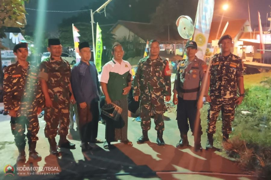 Babinsa Dukuhturi Lakukan Pengamanan Majlis Sema’an Al Quran dan Dzikrul Ghofilin