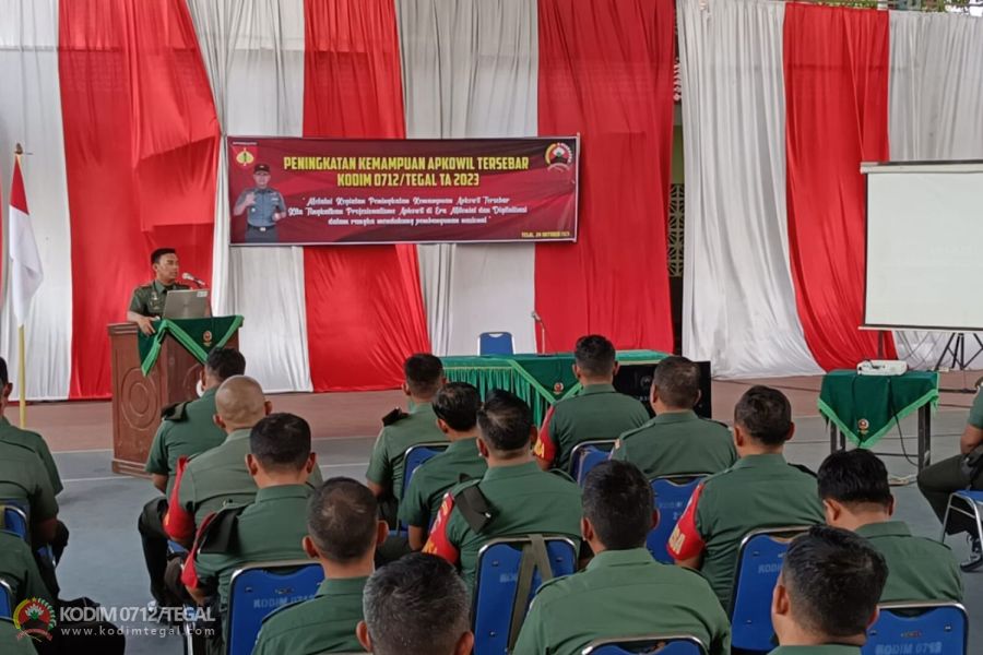 Kodim Tegal Gelar Kegiatan Peningkatan Kemampuan Apkowil Tersebar Tahun 2023
