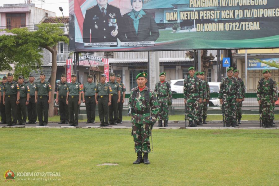 Kodim 0712 Tegal Gelar Upacara Mingguan 27 Oktober 2023
