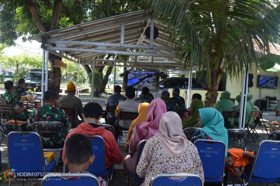 Komandan Kodim 0712 Tegal Ikuti Vicon Karya Bakti Penanaman Pohon Bersama Kasad