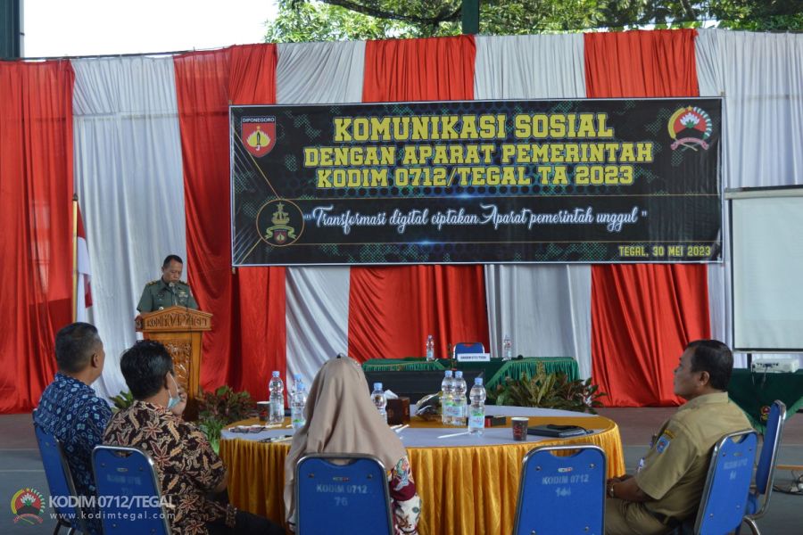 Kodim Tegal Gelar Komunikasi Sosial Dengan Aparat Pemerintah
