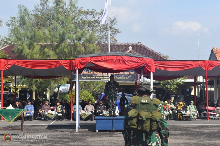 Dandim Tegal Pimpin Upacara Penutupan TMMD Sengkuyung Tahap I TA 2023 Di Wilayah Kota Tegal