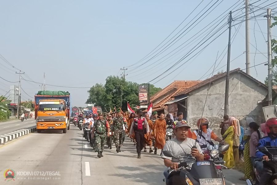 Pa Sandi Kodim Tegal Kawal Ritual Thudong
