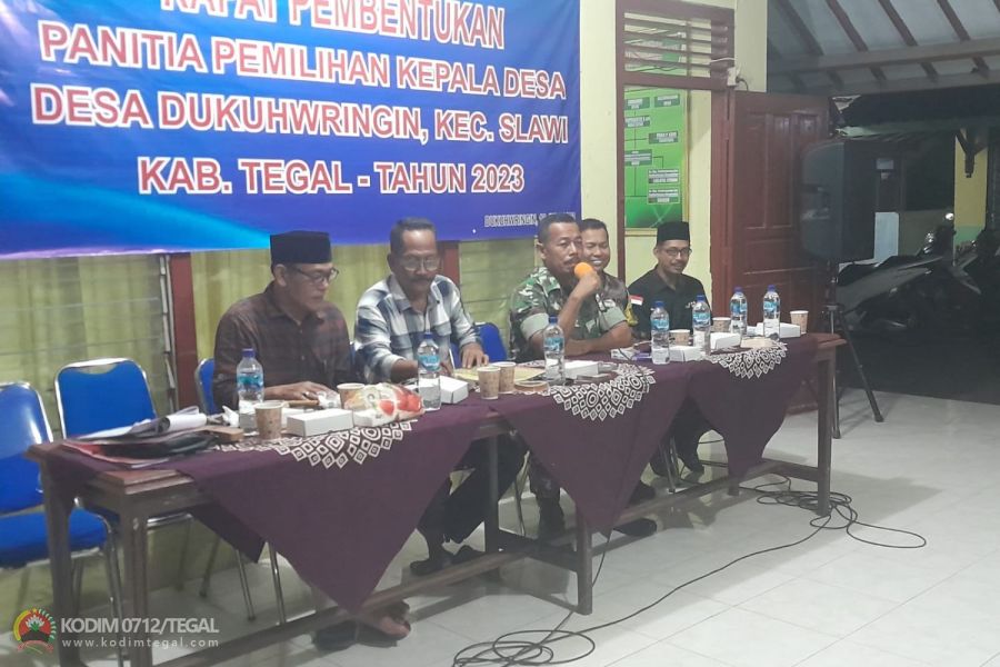 Danramil Slawi Hadiri Rapat Pembentukan Panitia Pemilihan Kepala Desa Dukuhwringin