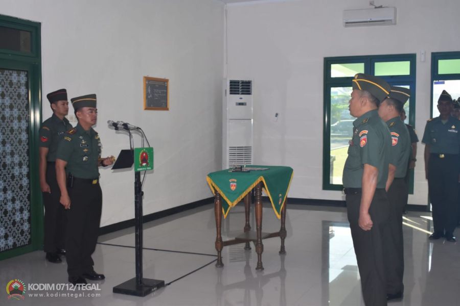 Dandim 0712 Tegal Pimpin Sertijab Kasdim