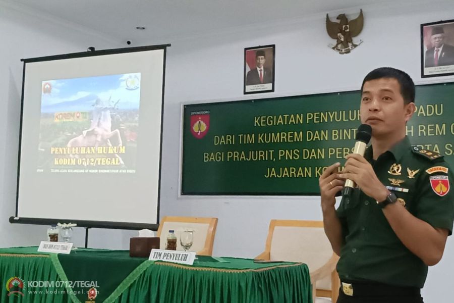 Kodim 0712 Tegal Terima Penyuluhan Terpadu Hukum Dan Bintal Dari Tim Kumrem 071 Wijayakusuma