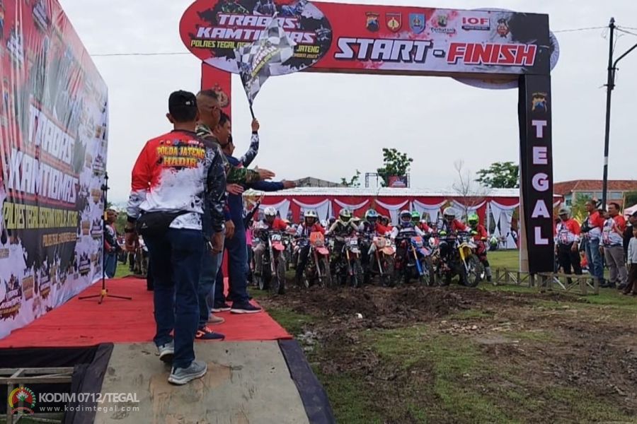 Dandim Tegal Ikuti Trabas Kamtibmas Polres Tegal Bersama Kapolda Jawa Tengah