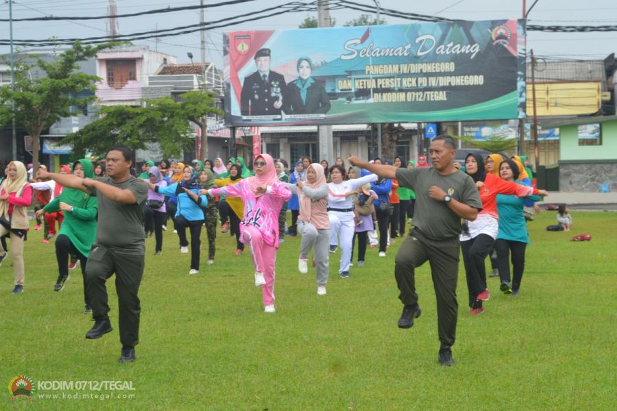Jaga Kebugaran, Kodim 0712 Tegal Gelar Olahraga Bersama