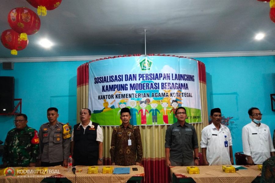 Babinsa Tegal Barat Hadiri Sosialisasi Dan Persiapan Launching Kampung Moderasi Beragama