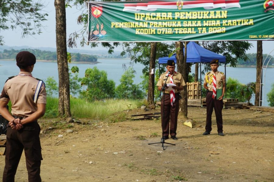 Pembukaan Persami Pramuka Saka Wira Kartika Kodim 0712 Tegal Tahun 2023