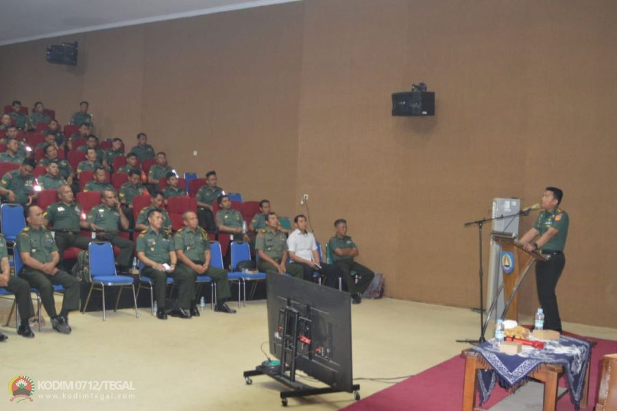 Kodim 0712 Tegal Gelar Pembinaan Antisipasi Balatkom Dan Paham Radikal Serta Netralitas TNI