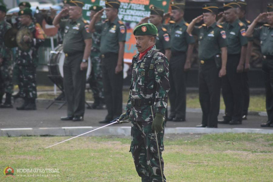 Pupuk Jiwa Nasionalisme, Kodim 0712 Tegal Gelar Upacara Mingguan Secara Rutin