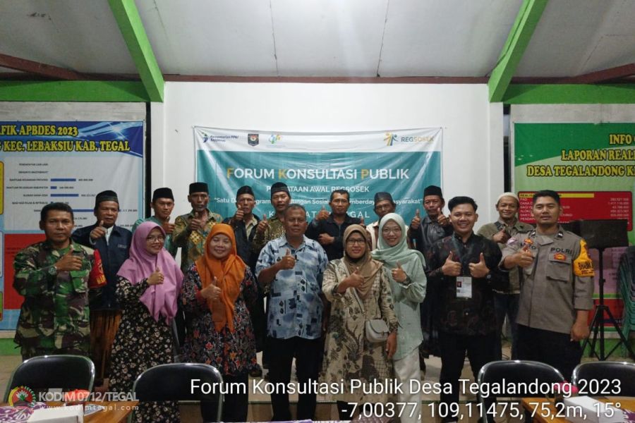 Babinsa Kodim Tegal Monitoring Jalannya Forum Konsultasi Publik Regosek Tahun 2023