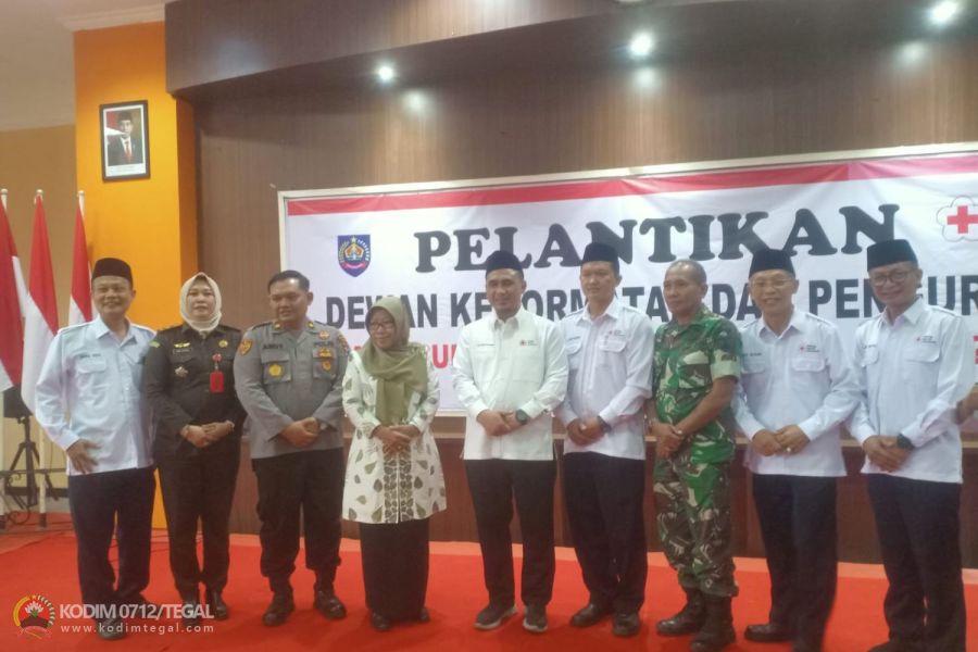 Danramil Suradadi Hadiri Pelantikan Dewan Kehormatan Dan Pengurus PMI Kabupaten Tegal
